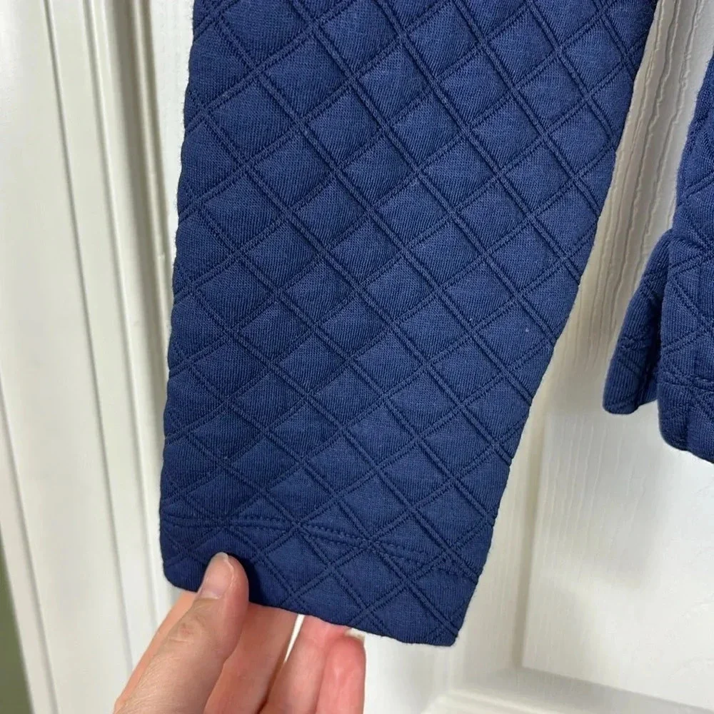 J. Crew navy quilted hoodie sz xxs